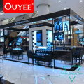 Fashion Unique Wooden Design Furniture Cosmetics Shop with LED Lights